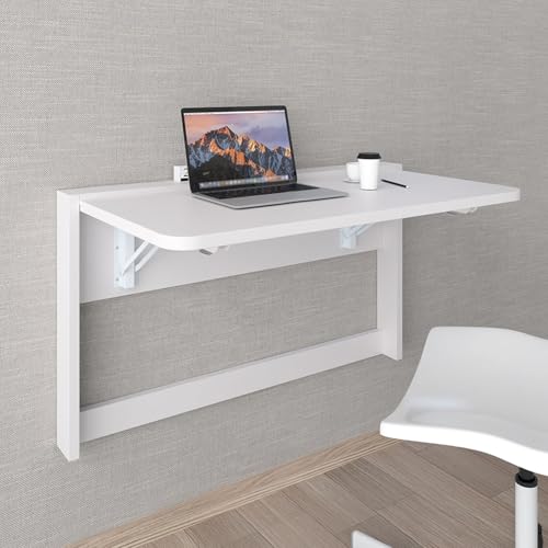 Wandmontierter Klapptisch, Wandklapptisch Küche Aus Holz, Schwimmender Schreibtisch, Platzsparender Klapptisch Für Waschküche Esszimmer(100x49cm/39x19in) von WATAOW