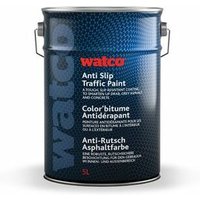 Anti-Rutsch Asphaltfarbe, wasserbasierte Acrylfarbe, Schwarz 5L - schwarz - Watco von WATCO