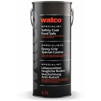 Lebenmitteltaugliche Bodenbeschichtung Anti-Rutsch, zweikomponentige Polyaspsartikharz Beschichtung, Grau 2,5L - grau - Watco von WATCO