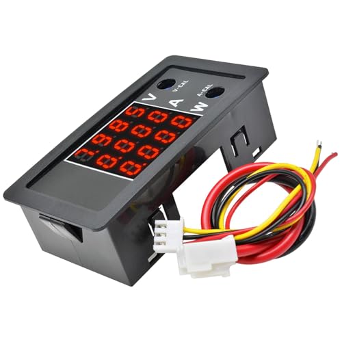 WATERBELINE Digitales Spannungsmessgerät 0 bis 100 V Bereiche mit LED-Anzeige-Set für genaue Messungen für Elektriker-Enthusiasten WATERBELINE Digitales Spannungsmessgerät 0 bis 100 V Bereiche mit LED-Anzeige-Set für genaue Messungen für Elektriker-Enthusiasten von WATERBELINE