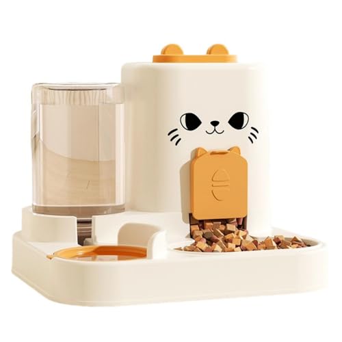 WATERBELINE Futternapf, erhöhter Futterspender für Haustiere mit abnehmbarem Edelstahlnapf und automatischem Wasserspender für Katzen und Hunde von WATERBELINE