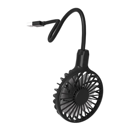 WATERBELINE Kleiner Ventilator, 5 V, USB-Schreibtischventilator mit Ein-/Aus-Schalter, 360° flexibler Hals, leiser bürstenloser Motor für Büro, Wohnheim, Außen- und Innenbereich von WATERBELINE