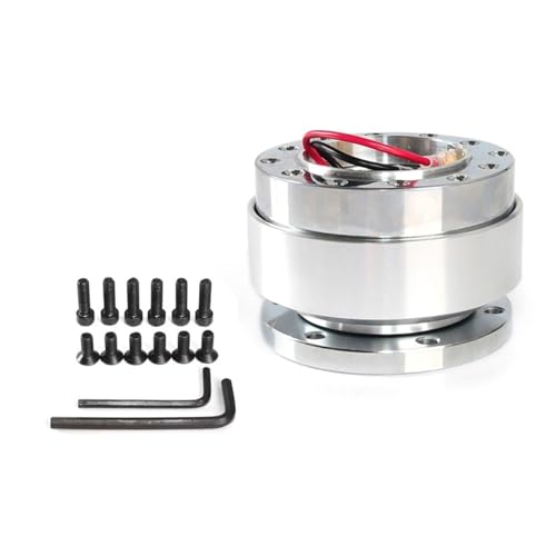 WATERBELINE Schnell abnehmbar, Hochleistungs-Lenkradsockel aus Aluminiumlegierung, Schnellentriegelungsnabenadapter, passend für Auto-Modifikation von WATERBELINE