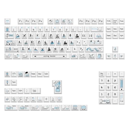 WATERBELINE Sea Salts Course Keycaps Dye Sublimation Original Höhe Keycap für 61 64 68 84 96 980 mechanische Tastaturen von WATERBELINE