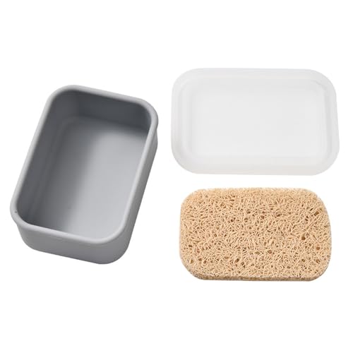 WATERBELINE Seifenschale, tragbare Silikon-Seifenhalterbox mit belüfteter Drainagematte für Reisen, Badezimmer, Aufbewahrung, wasserdicht von WATERBELINE