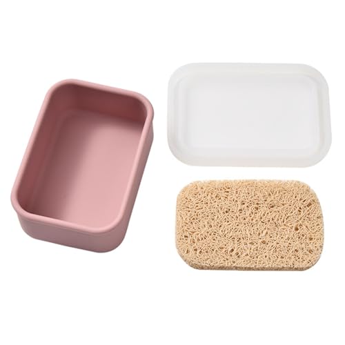 WATERBELINE Seifenschale, tragbare Silikon-Seifenhalterbox mit belüfteter Drainagematte für Reisen, Badezimmer, Aufbewahrung, wasserdicht von WATERBELINE