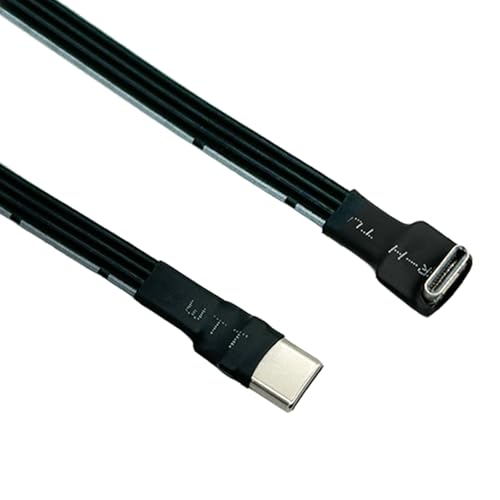 WATERBELINE USB 2.0 USB C auf USB C Stecker, abgewinkeltes Flachkabel für Datenübertragung und Laden, FPC-Draht für FPVs, Disk, Telefon WATERBELINE USB 2.0 USB C auf USB C Stecker, abgewinkeltes Flachkabel für Datenübertragung und Laden, FPC-Draht für FPVs, Disk, Telefon von WATERBELINE