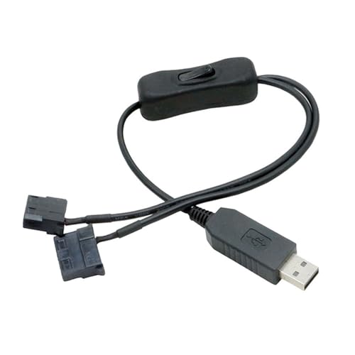 WATERBELINE USB-Kabel, USB auf 4-poliges PC-Netzadapterkabel, 12 V Ausgang für Computer-Lüfter, PVC-isoliert von WATERBELINE