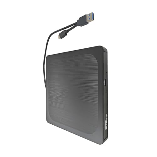 WATERBELINE uab Recorder, dünner externer USB-3.0-Typ-C-Brennleser, USB 3.0 und Typ-C-Anschluss, gebürstetes Design, tragbar für Laptop und PC WATERBELINE uab Recorder, dünner externer USB-3.0-Typ-C-Brennleser, USB 3.0 und Typ-C-Anschluss, gebürstetes Design, tragbar für Laptop und PC von WATERBELINE