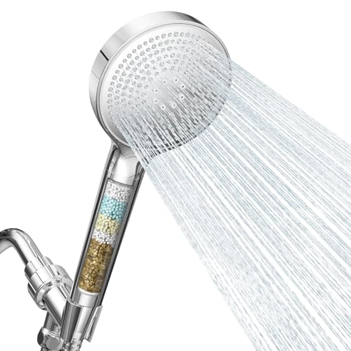 Gefilterter Duschkopf mit Handbrause Hochdruck-Duschkopf mit Filter 3-Modus, Edelstahl-Panel, abnehmbare Duschköpfe, Wasserenthärter Hartwasserfilterperlen - Chlorentfernung Gefilterter Duschkopf mit Handbrause Hochdruck-Duschkopf mit Filter 3-Modus, Edelstahl-Panel, abnehmbare Duschköpfe, Wasserenthärter Hartwasserfilterperlen - Chlorentfernung von WATERLACE