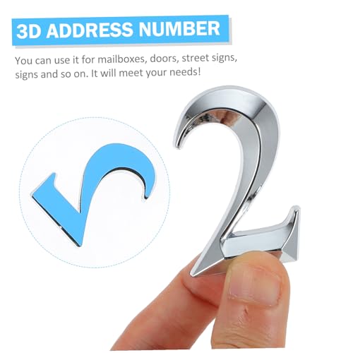 WATIIFUFU 10 Stück Moderne Hausnummern aus Robustem Abs Selbstklebend Wetterfest für Tür Briefkasten Büro Adresse Lesbar Langlebig von WATIIFUFU