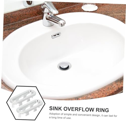 WATIIFUFU 10 Stück Teiliges Ovaler Abs Überlaufloch Abdeckung für Waschbecken Installieren Verhindert Wasseraustritt Kompakt und Leicht Geeignet für Bad Küchenwaschbecken Langlebig und von WATIIFUFU
