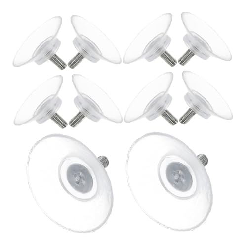 WATIIFUFU 10 Stück Transparente Saugnäpfe mit Gewinde Starke Haftkraft für Glasplatten und Tischplatten Vielseitig Einsetzbare Möbel saugnäpfe mit Einfacher Schraubmontage für Fenster und von WATIIFUFU