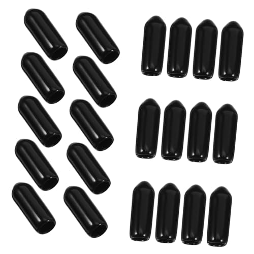 WATIIFUFU 100 Stück PVC Schraubgewinde Schutzkappen Flexibel Schwarz Elektrische Drahtabdeckungen Endkappen Schraubkappenschutz für Elektrokabel WATIIFUFU 100 Stück PVC Schraubgewinde Schutzkappen Flexibel Schwarz Elektrische Drahtabdeckungen Endkappen Schraubkappenschutz für Elektrokabel von WATIIFUFU