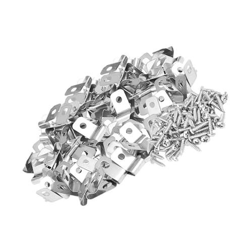 WATIIFUFU 100 Stück Teiliges Zaun Drahtklemmen aus Korrosionsbeständigem Aluminium mit Schrauben Robust für Tiergehege und Drahtzäune Einsetzbar an Vinyl und Stahlpfosten Einfache Montage WATIIFUFU 100 Stück Teiliges Zaun Drahtklemmen aus Korrosionsbeständigem Aluminium mit Schrauben Robust für Tiergehege und Drahtzäune Einsetzbar an Vinyl und Stahlpfosten Einfache Montage von WATIIFUFU