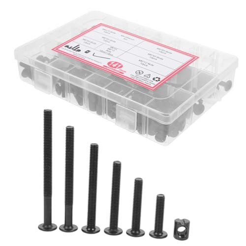 WATIIFUFU 141 Stück Teiliges Schrauben hardware ersatzset aus Aluminiumlegierung Dunkles Innensechskant sortiment mit Muttern für Babybett Stuhl Tisch und Möbel Vielseitiges WATIIFUFU 141 Stück Teiliges Schrauben hardware ersatzset aus Aluminiumlegierung Dunkles Innensechskant sortiment mit Muttern für Babybett Stuhl Tisch und Möbel Vielseitiges von WATIIFUFU