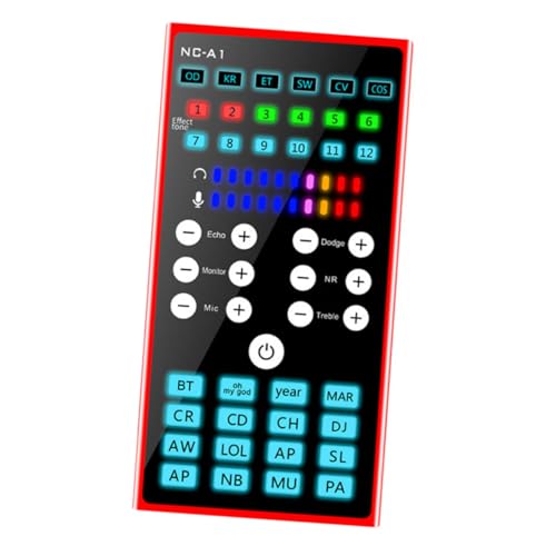 WATIIFUFU Soundboard für und Podcasting Telefon Computer-kompatible Soundkarte Rauschunterdrückungschip und Hallfunktion von WATIIFUFU