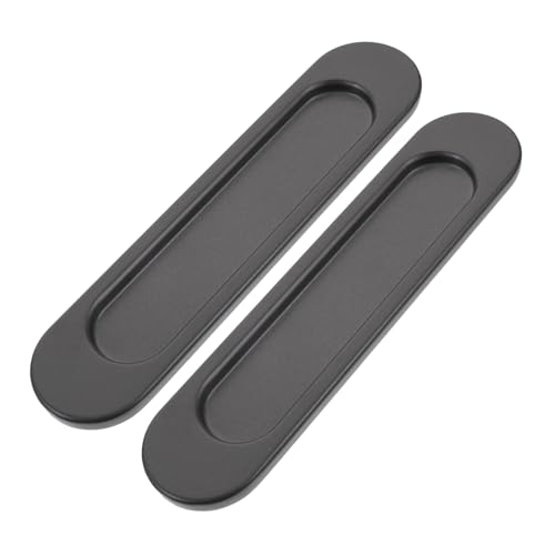 WATIIFUFU 2 Stck Ovaler Schiebetürgriff aus Aluminiumlegierung Teiliges Flächenbündig Bohren Komfortabel und Langlebig Geeignet für Glasschiebetüren Scheunentüren und Kleiderschränke von WATIIFUFU