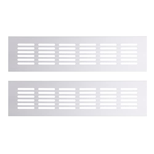 WATIIFUFU 2 Stück Aluminiumlegierung Luftventil für Kleiderschrank Rechteckiges Belüftungs Aluminiumfarbe für Möbel Schränke und von WATIIFUFU