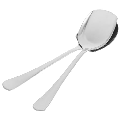 WATIIFUFU 2 Stück Männlicher Löffel Männliche Schaufel Edelstahlschaufel Edelstahllöffel Servierlöffel Küchenhelfer Große Löffel Servierutensilien Vertiefungslöffel Reislöffel Essenslöffel von WATIIFUFU