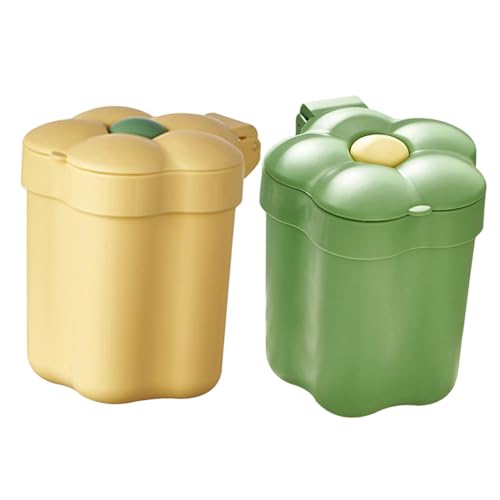 WATIIFUFU 2 Stück Mini Tischmülleimer mit Deckel Kleiner Abfallbehälter aus Robustem Dekorativer Blumen design Papierkorb für Küche Büro Schlafzimmer Geruchsdicht Platzsparend WATIIFUFU 2 Stück Mini Tischmülleimer mit Deckel Kleiner Abfallbehälter aus Robustem Dekorativer Blumen design Papierkorb für Küche Büro Schlafzimmer Geruchsdicht Platzsparend von WATIIFUFU