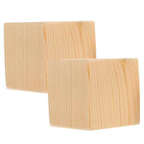WATIIFUFU 2 Stück Möbel Erhöhung aus Robustem Holz Stabile Stuhl und Bettbeinerhöhung Rutschfeste Holzblöcke zum Schutz Des Langlebige Möbel Pads für Esstisch und Couch von WATIIFUFU