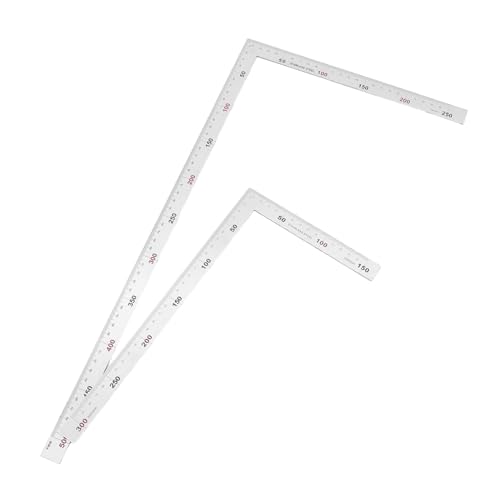 WATIIFUFU 2 Stück Teiliges Edelstahl Winkelmaß Winkelmesser für Schreiner Zimmerleute Architekten Rostfreies Dickes Metalllineal für Präzises Messen in Holzarbeiten und Rahmenbau WATIIFUFU 2 Stück Teiliges Edelstahl Winkelmaß Winkelmesser für Schreiner Zimmerleute Architekten Rostfreies Dickes Metalllineal für Präzises Messen in Holzarbeiten und Rahmenbau von WATIIFUFU