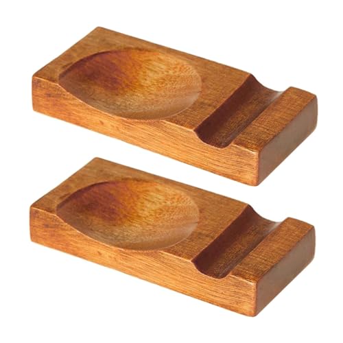 WATIIFUFU 2 Stück Teiliges Japanische Holz Stäbchenhalter Essstäbchenständer Löffel Gabelhalter aus Premium Holz Handliche Glatte Kanten Passend für Essstäbchen und Besteck Leicht zu von WATIIFUFU