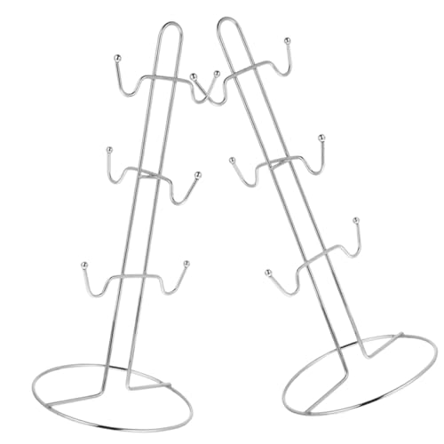 WATIIFUFU 2 Stück Teiliges Tassenbaum aus Robustem mit Ablaufrinne Praktischer Kaffeetassenhalter für Küchen und Kaffeebars Platzsparender Organizer für Haushalte und Gastronomie WATIIFUFU 2 Stück Teiliges Tassenbaum aus Robustem mit Ablaufrinne Praktischer Kaffeetassenhalter für Küchen und Kaffeebars Platzsparender Organizer für Haushalte und Gastronomie von WATIIFUFU