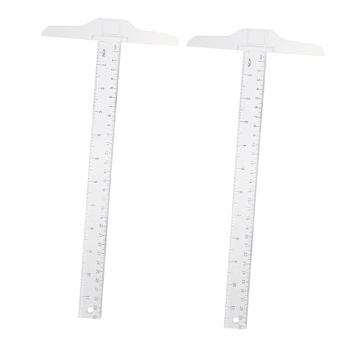 WATIIFUFU 2 Stück Teiliges Transparentes T-lineal aus Strapazierfähigem Kunststoff Doppelseitige Präzise Messskala für Zeichnung Entwurf und Schüler im Büro Sowie Kunstbedarf WATIIFUFU 2 Stück Teiliges Transparentes T-lineal aus Strapazierfähigem Kunststoff Doppelseitige Präzise Messskala für Zeichnung Entwurf und Schüler im Büro Sowie Kunstbedarf von WATIIFUFU