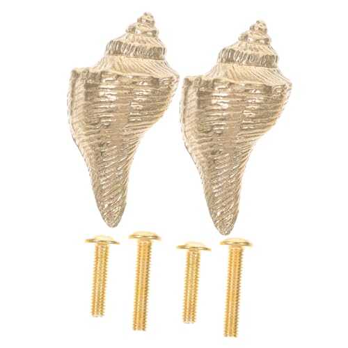 WATIIFUFU 2 Stück Vintage Messing Muschelgriffe Küchenschrankknöpfe Kreative Schubladengriffe für Kommode und Möbel mit Maritimem Design Robust und Vielseitig für Schränke Schubladen Wände WATIIFUFU 2 Stück Vintage Messing Muschelgriffe Küchenschrankknöpfe Kreative Schubladengriffe für Kommode und Möbel mit Maritimem Design Robust und Vielseitig für Schränke Schubladen Wände von WATIIFUFU