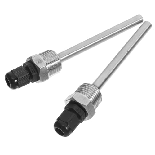 WATIIFUFU 2 Stück Weldfreier Edelstahl Schutzrohr Temperatursensor Teilig Präzise Temperaturfühler Kompatibel mit Wassererhitzern Einfache Installation Einsetzbar von WATIIFUFU