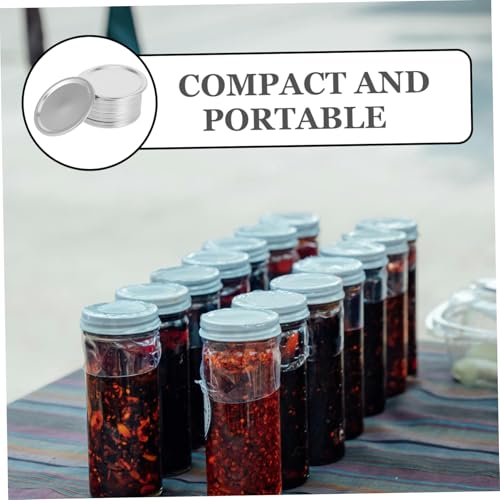 WATIIFUFU 24 Stück Teiliges Tinplate Einmachglas Deckel Luftdichter Ersatzdeckel mit Guter Dichtleistung Langlebig und Wiederverwendbar Geeignet für Mason Gläser und Dosen Einfach zu WATIIFUFU 24 Stück Teiliges Tinplate Einmachglas Deckel Luftdichter Ersatzdeckel mit Guter Dichtleistung Langlebig und Wiederverwendbar Geeignet für Mason Gläser und Dosen Einfach zu von WATIIFUFU