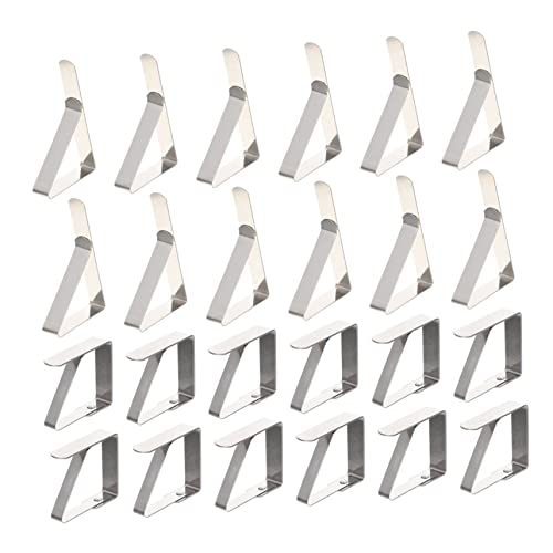 WATIIFUFU Edelstahl Tischdeckenhalter 24 Stück Camping Tisch Clips Für Outdoor Stabile Tischdecke Klammern Wetterfest Rostfrei Für Picknick Terrasse von WATIIFUFU