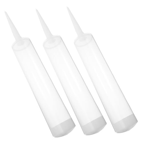 WATIIFUFU 3 Sätze Teiliges Transparentes Nachfüllrohr Kunststoff Wiederverwendbare Leere Dichtstoffkartuschen für Risse und Fliesen Abdichtungsrohre für Heimreparaturen und Bastelarbeiten von WATIIFUFU