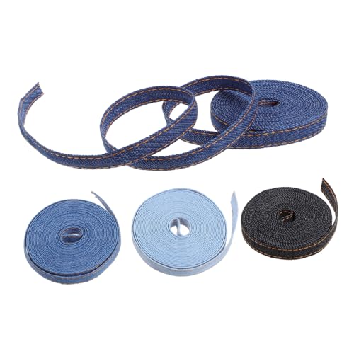 WATIIFUFU 4 Rollen Denim-gurtband Jeansstoff Bänder für Basteln Kleidung Nähen DIY Schleifen Geschenkverpackung Farben Je Langlebiges Verschleißfestes Stoffband für Kreative Projekte WATIIFUFU 4 Rollen Denim-gurtband Jeansstoff Bänder für Basteln Kleidung Nähen DIY Schleifen Geschenkverpackung Farben Je Langlebiges Verschleißfestes Stoffband für Kreative Projekte von WATIIFUFU