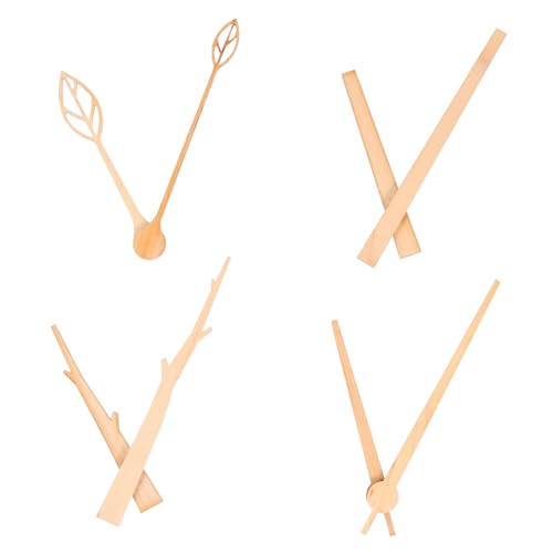 WATIIFUFU 4 Sätze Holz Uhrzeiger für DIY Wanduhr Langlebige Elegante Zeiger in Verschiedenen Designs Kompatibel mit Meisten Uhrwerken Einfach zu Montieren für Reparatur und Eigenbau von WATIIFUFU