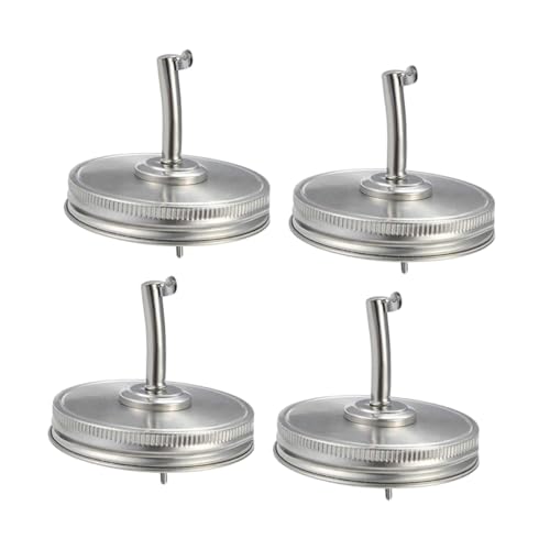 WATIIFUFU 4 Stück Ölausgießer Deckel für Einmachgläser für Öl Essig Sojasauce mit Auslaufsicherem Silikonring Einfach zu Reinigen für Küche und Gastronomie von WATIIFUFU