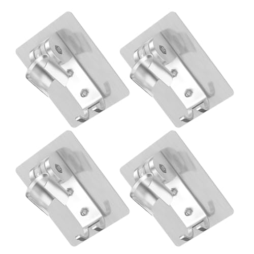 WATIIFUFU 4 Stück Teiliges Aluminium Selbstklebend ohne Bohren Kompakt Eleganter Halter für Handbrause für Fliesen Glas Marmor Einfache Montage von WATIIFUFU
