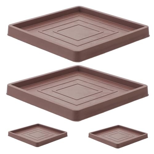 WATIIFUFU 4 Stück Teiliges Quadratisches Möbeluntersetzer Verschleißfestem Gummi rutschfeste Schutzpads für Stuhl Tischbeine Geräuschdämpfend Bodenschonend Geeignet für Schwere Möbel von WATIIFUFU