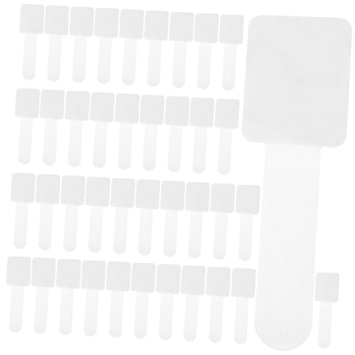 WATIIFUFU 40 Stück Selbstklebende Kabelbinder mit Kleber Wiederverwendbare Kabelhalter aus Strapazierfähigem Material Schonend für Kabeloberflächen für Schreibtisch Geräte organisierung von WATIIFUFU