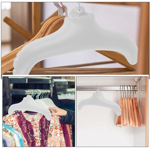 WATIIFUFU 5 Stück Aufblasbare Faltbare PVC kleiderbügel rutschfeste Platzsparende Reisebügel für Kleidungstrocknung Vielseitig Nutzbar für Auto Büro und Unterwegs Einfach Aufblasbar und von WATIIFUFU