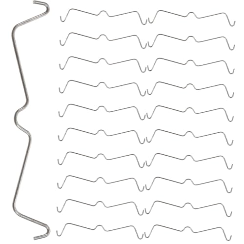 WATIIFUFU 50 Stück Edelstahl Pegboard Haken Clips Rostfreie Befestigungsklammern für Lochwandhaken Flexible Stabile Halterungen Einfach zu Montieren Langlebiges Zubehör für Werkzeugwand und von WATIIFUFU