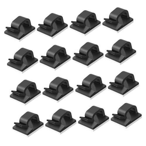 WATIIFUFU 50 Stück Mini Kabelclips Selbstklebend Kabelhalter aus Kunststoff für Outdoor und Indoor Kabelmanagement Lichtkabel Befestigung Fester Halt Glatten Oberflächen Vielseitig für von WATIIFUFU