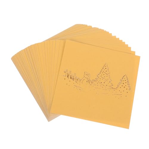 WATIIFUFU 50 Stück Weihnachtsschneeme -tischkarte Sitzkarten Für Party Empfangskarten Winter-tischkarten Tischbestuhlungskarten Weihnachtsplatzkarten Party-platzkarten Papier Golden von WATIIFUFU