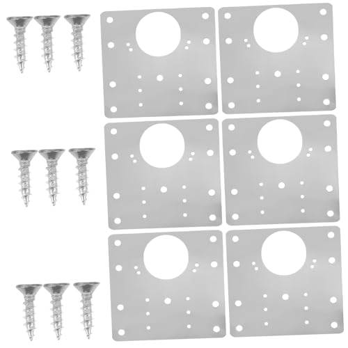 WATIIFUFU 6 Stück Edelstahl Scharnier Reparaturplatte Rostfrei Flache Reparaturhalterung für Küchenschränke Möbel Holzverbindung Schrauben Inklusive WATIIFUFU 6 Stück Edelstahl Scharnier Reparaturplatte Rostfrei Flache Reparaturhalterung für Küchenschränke Möbel Holzverbindung Schrauben Inklusive von WATIIFUFU
