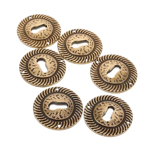 WATIIFUFU 6 Stück Teiliges Antike Schlüssellochabdeckungen aus Zinklegierung Dekorative Ovale Vintage schlüssellochblenden für Möbel Einfache Montage Passend für Schränke WATIIFUFU 6 Stück Teiliges Antike Schlüssellochabdeckungen aus Zinklegierung Dekorative Ovale Vintage schlüssellochblenden für Möbel Einfache Montage Passend für Schränke von WATIIFUFU