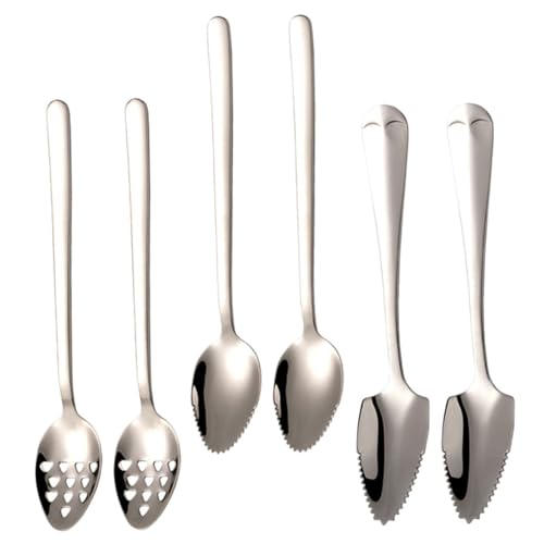 WATIIFUFU 6 Stück Teiliges Edelstahl mit Ergonomischem Griff Gezackte Obst schaberlöffel und Glatte Oberfläche Langlebig Leicht zu Reinigen für Kleinkinder WATIIFUFU 6 Stück Teiliges Edelstahl mit Ergonomischem Griff Gezackte Obst schaberlöffel und Glatte Oberfläche Langlebig Leicht zu Reinigen für Kleinkinder von WATIIFUFU