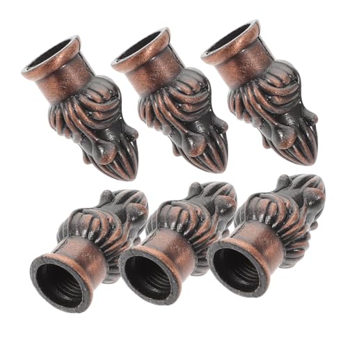 WATIIFUFU 6 Stück Teiliges Lampen zubehör Schraubkappen aus Hochwertiger Legierung mit Antikem Messing finish Dekorative Lampenknöpfe für Kristallleuchter Tischlampen Stehleuchten Einfach von WATIIFUFU