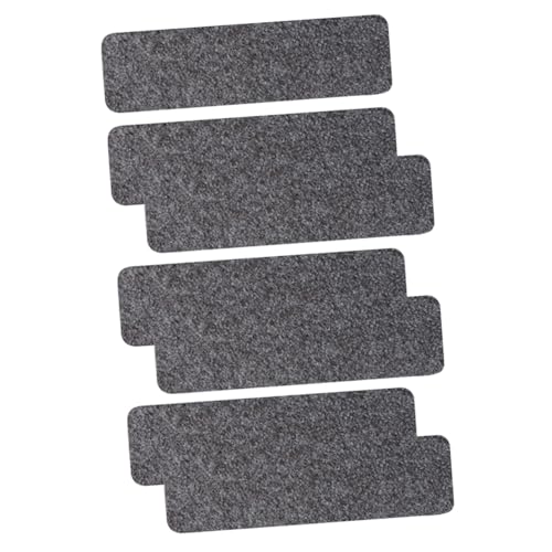 WATIIFUFU 7 Stück Teiliges Anti rutsch Selbstklebend Dicke Teppich stufenmatten aus Weichem Polyester Geräuschdämpfend Geeignet für Holztreppen Wohnzimmer Küche Flur Dunkelgrau von WATIIFUFU